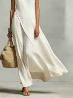 Addison | Women's Ivory Linen Sleeveless Dress, Flattering Summer Dress for Holidays and Everyday Wear, Flattering Summer Dress for Holidays and Everyday Wear - image 4