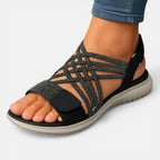 Ainsley | Women's Lightweight Comfort Sandals, Slip-On Summer Sandals | Dressific | Negro