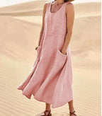 Alannah | Women's Lightweight Cotton Dress with Pockets, Relaxed Everyday Dress | Dressific