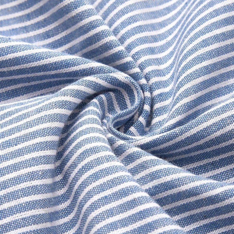 Alannah | Women's Striped Midi Dress with Button Details, Relaxed Midi Dress | Dressific