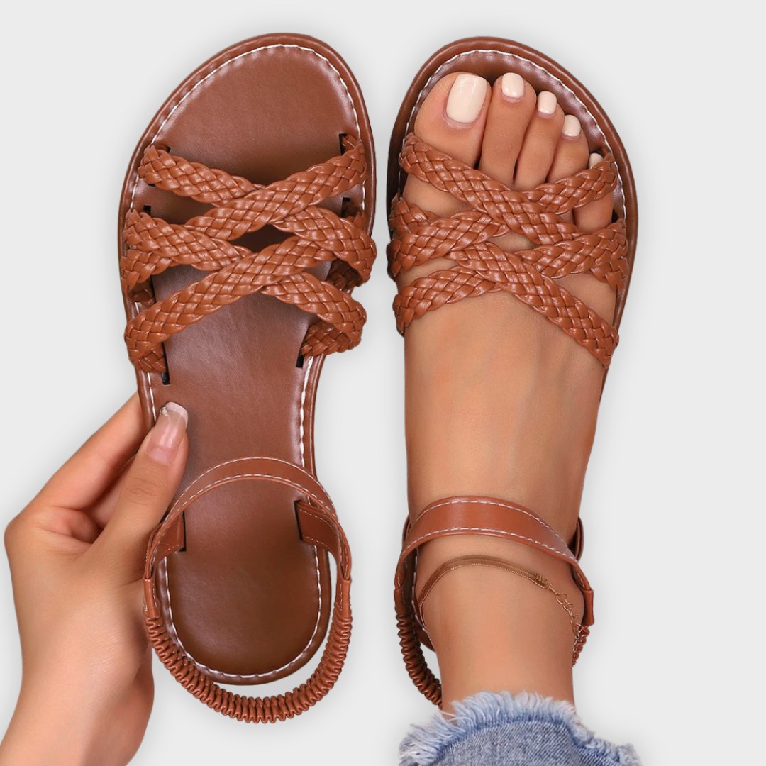 April | Women's Handmade Lightweight Sandals, Summer Everyday Sandals | Dressific | Brown