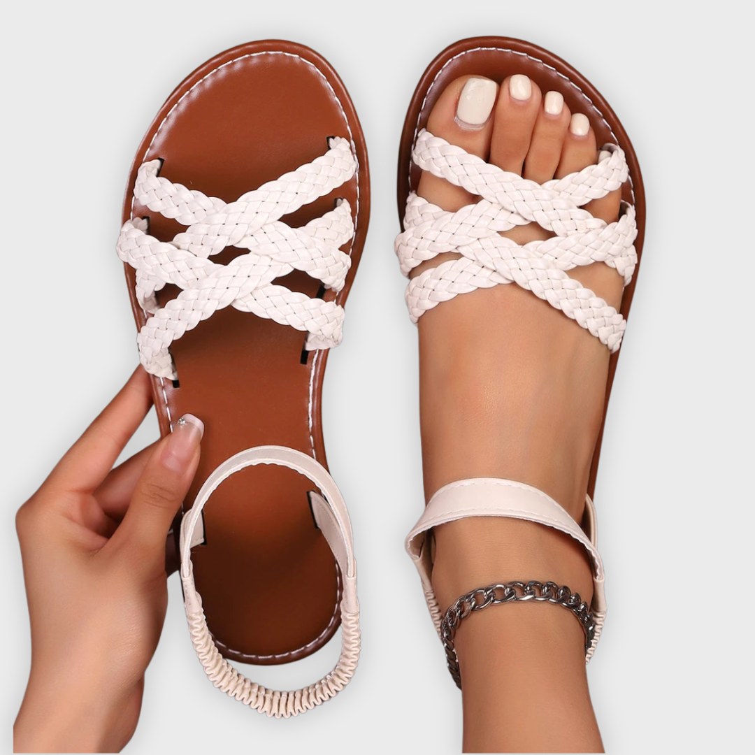 April | Women's Handmade Lightweight Sandals, Summer Everyday Sandals | Dressific | White