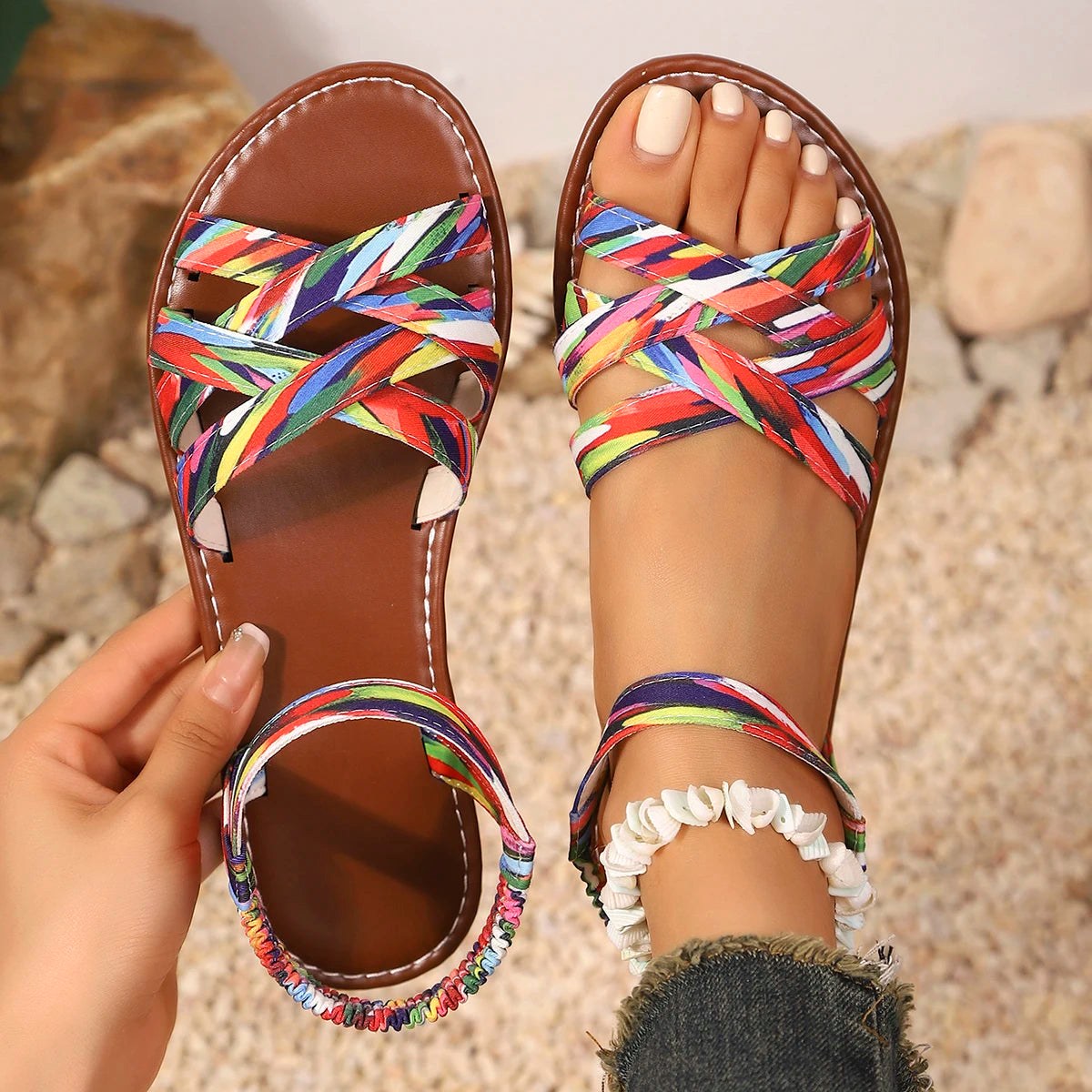April | Women's Handmade Lightweight Sandals, Summer Everyday Sandals | Dressific