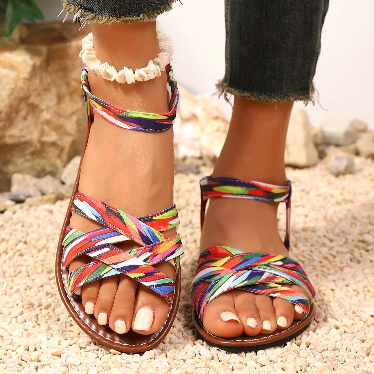 April | Women's Handmade Lightweight Sandals, Summer Everyday Sandals | Dressific