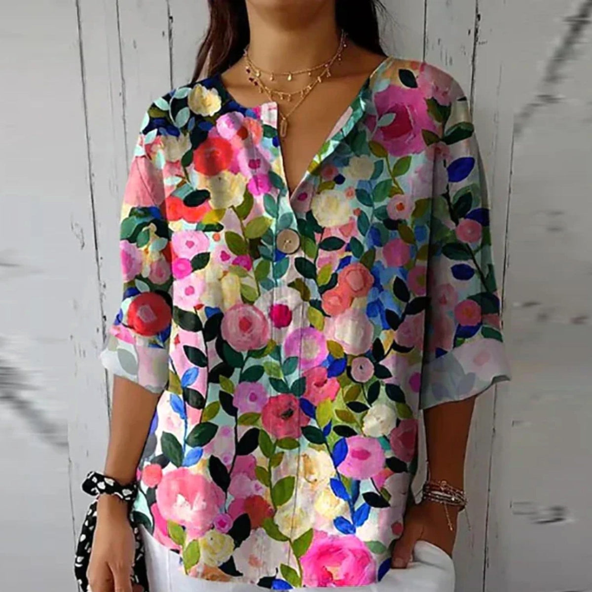Arlene | Women's Chic Floral Print Blouse - image 6
