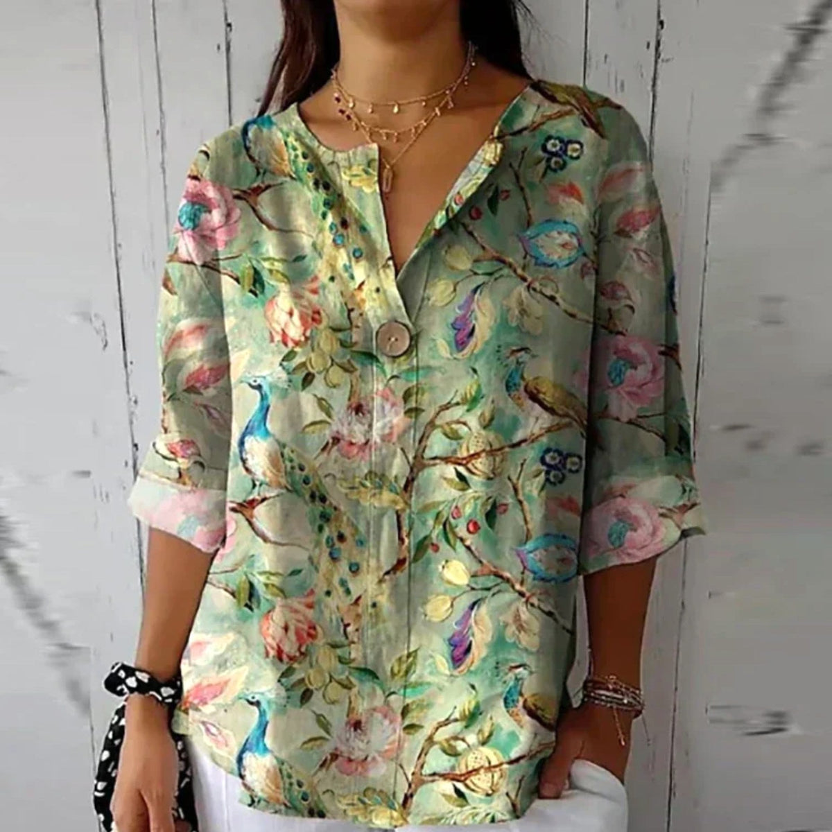 Arlene | Women's Chic Floral Print Blouse - image 7