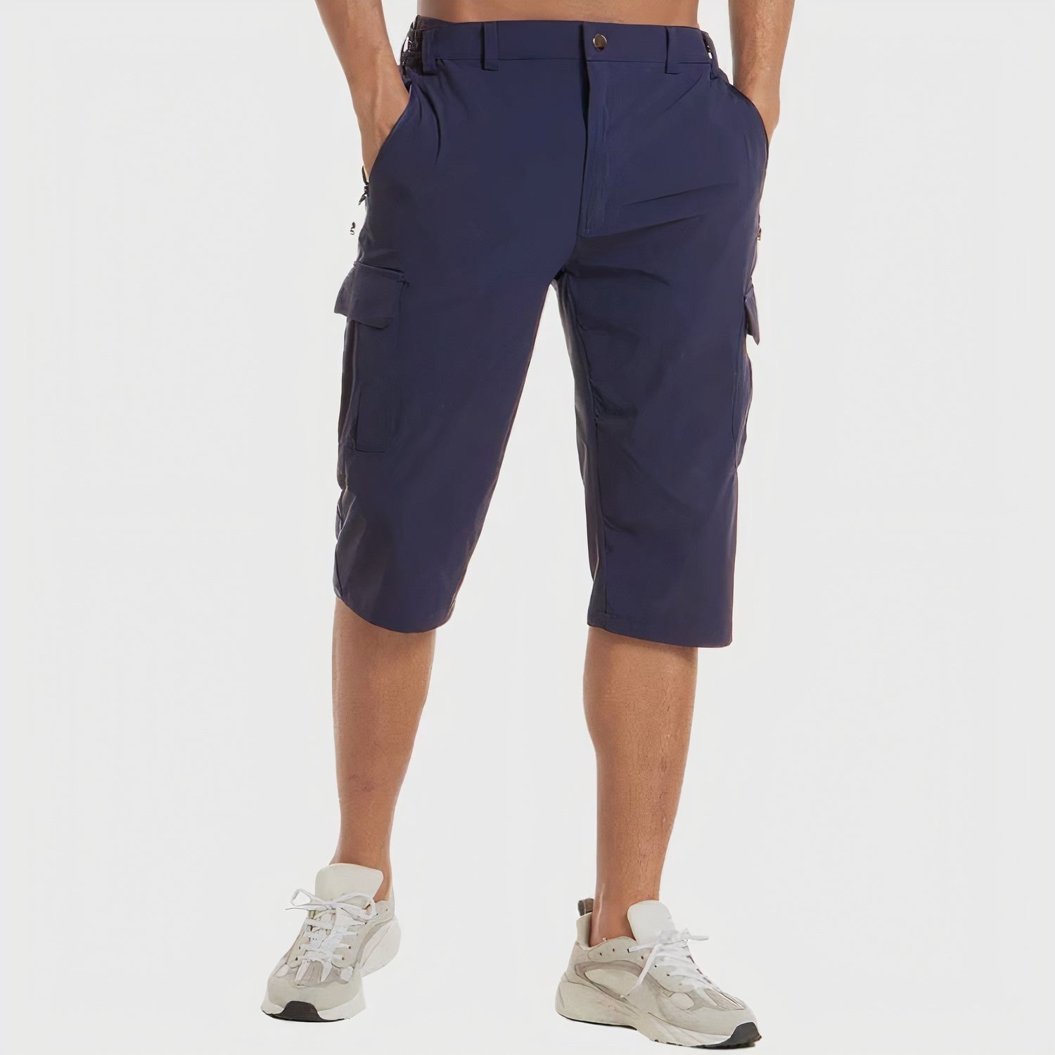 Beau | Men's Quick-Dry Cargo Shorts, Spacious Pocket Shorts | Dressific | Legergroen