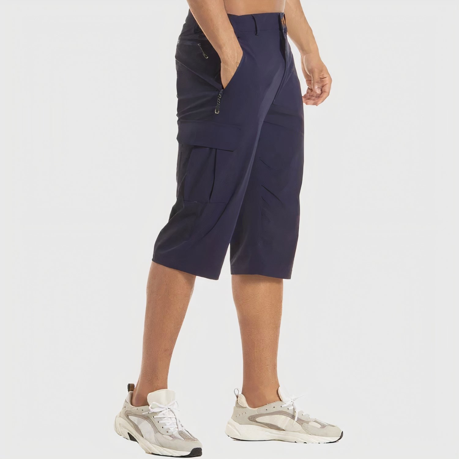 Beau | Men's Quick-Dry Cargo Shorts, Spacious Pocket Shorts | Dressific | Lichtgrijs
