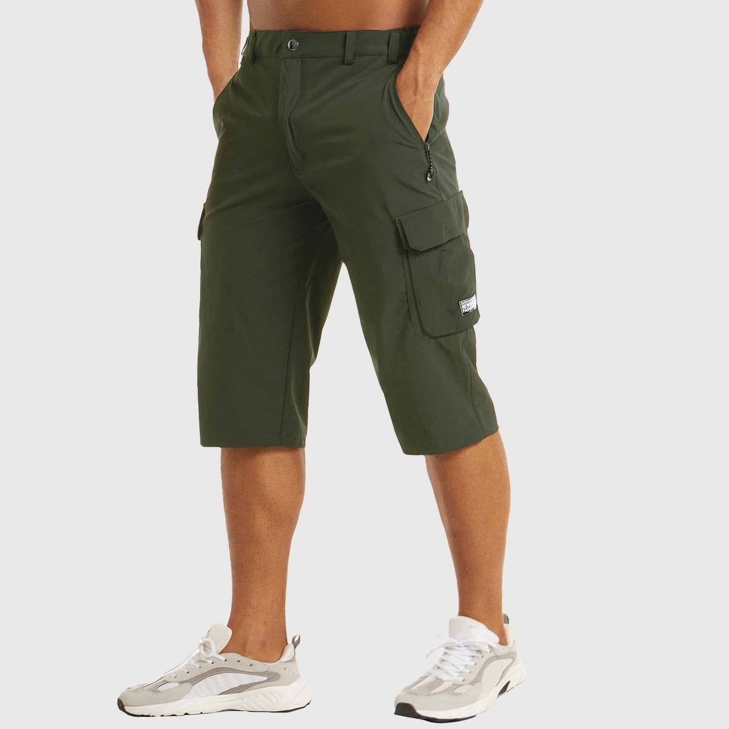 Beau | Men's Quick-Dry Cargo Shorts, Spacious Pocket Shorts | Dressific | Donkergrijs