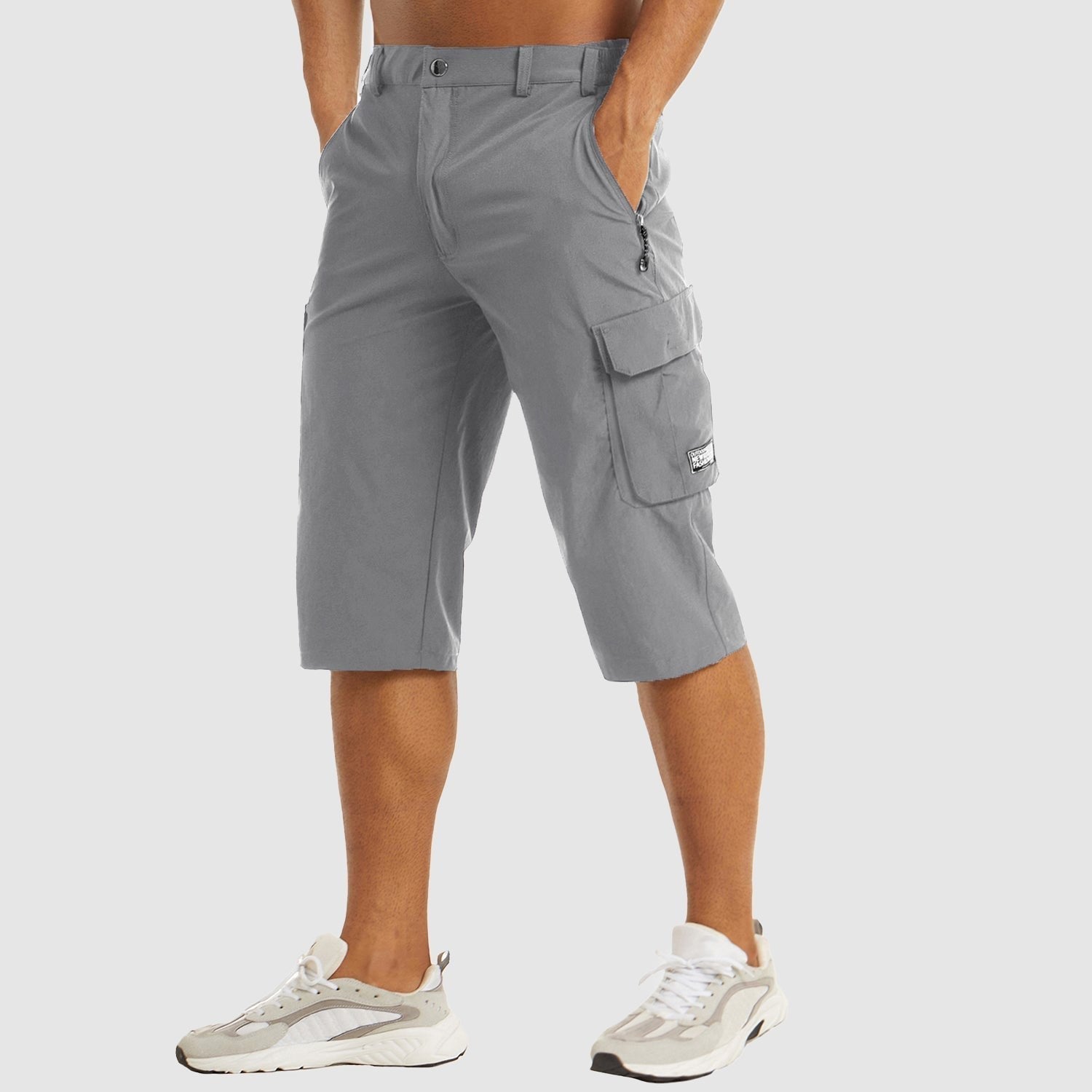 Beau | Men's Quick-Dry Cargo Shorts, Spacious Pocket Shorts | Dressific | Lichtblauw