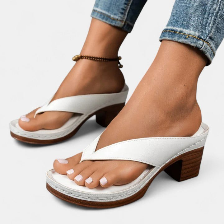 Billie | Women's Orthopaedic Heeled Shoes, Supportive Heel Shoes | Dressific | Blanco