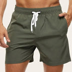 Brodie | Men's Quick-Dry Swim Shorts, Elasticated Waist Swimming Shorts | Dressific | Grijs