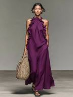 Brooke | Women's Linen-Blend Sleeveless Maxi Dress, Flattering Summer Dress for Holidays and Everyday Wear, Flattering Summer Dress for Holidays and Everyday Wear - image 5