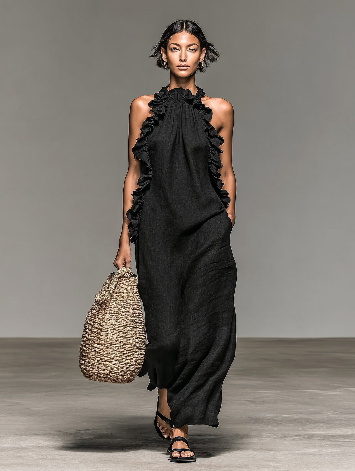 Brooke | Women's Linen-Blend Sleeveless Maxi Dress, Flattering Summer Dress for Holidays and Everyday Wear, Flattering Summer Dress for Holidays and Everyday Wear - image 8