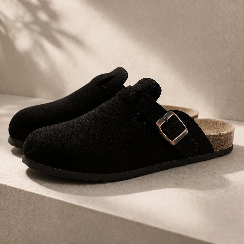 Cameron | Unisex Slip-On Clogs with Adjustable Strap, Closed-Toe Everyday Shoes | Dressific | Zwart