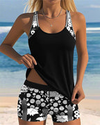 Clarissa | Women's Floral Tankini Swimsuit with Racerback, Flattering Summer Swimwear for Holidays and Beach Days, Flattering Summer Swimwear for Holidays and Beach Days - image 7