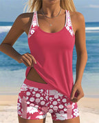 Clarissa | Women's Floral Tankini Swimsuit with Racerback, Flattering Summer Swimwear for Holidays and Beach Days, Flattering Summer Swimwear for Holidays and Beach Days - image 9