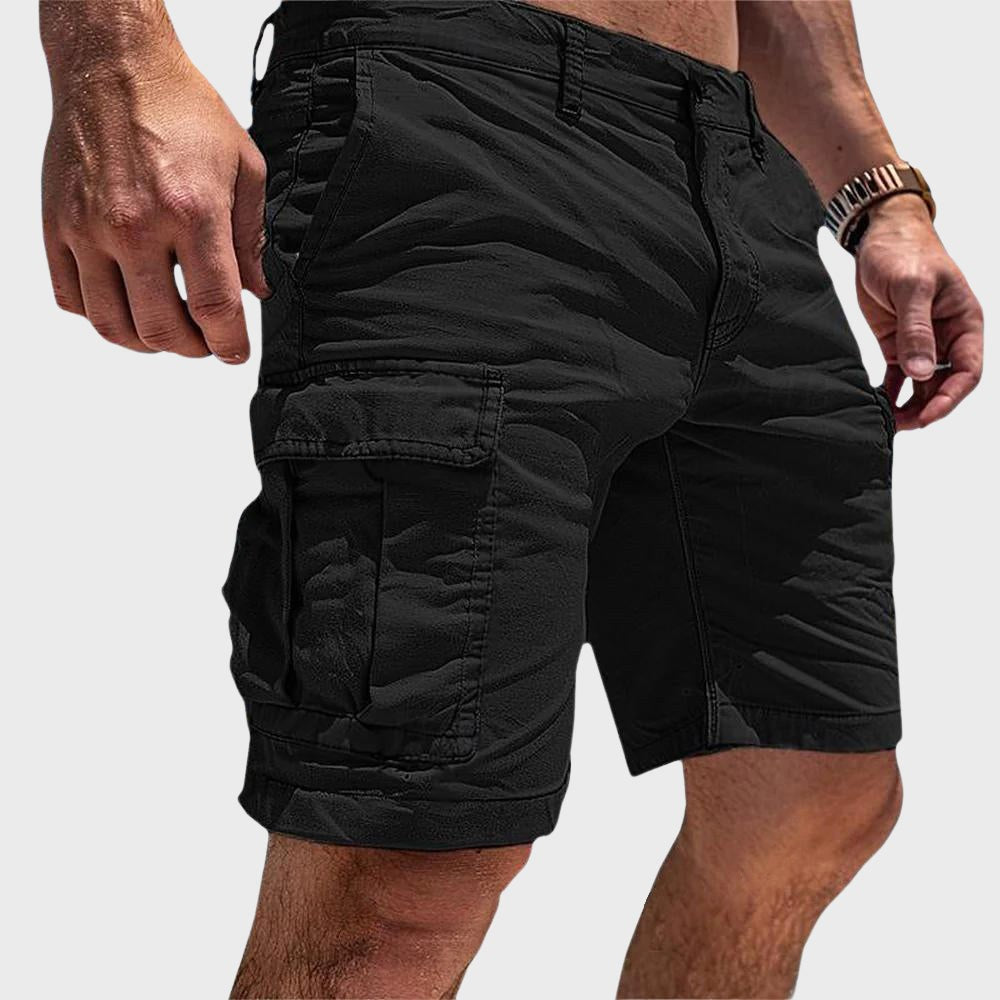 Clint | Men's Cargo Shorts with Practical Pockets, Casual Shorts | Dressific | Lichtgrijs