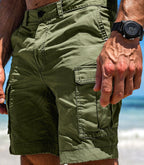 Clint | Men's Cargo Shorts with Practical Pockets, Casual Shorts | Dressific | Beige