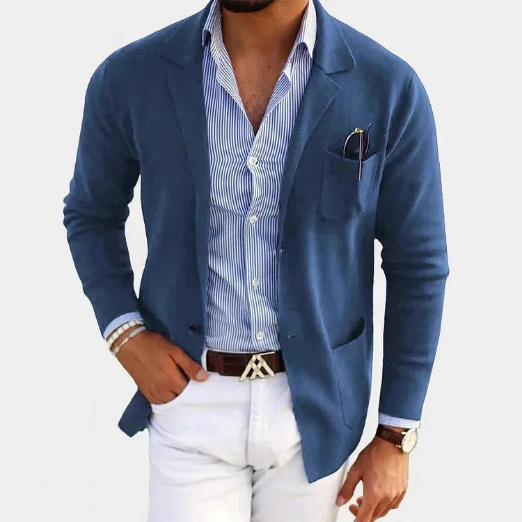 Connor | Men's Tailored Blazer with Notch Lapels, Classic Suit Jacket | Dressific | Beige