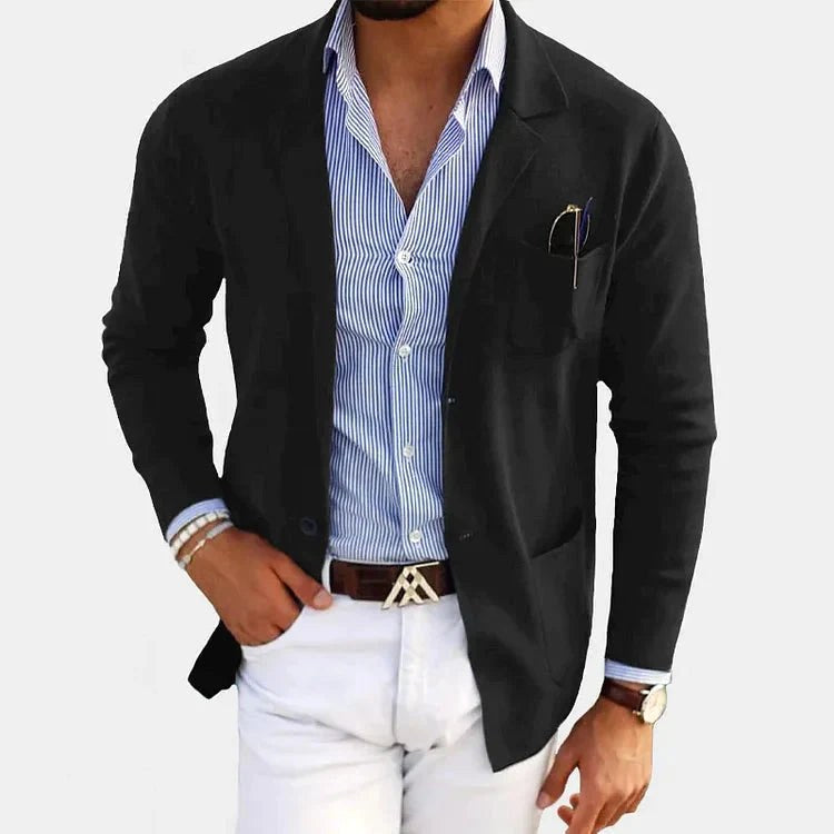 Connor | Men's Tailored Blazer with Notch Lapels, Classic Suit Jacket | Dressific | Con capucha