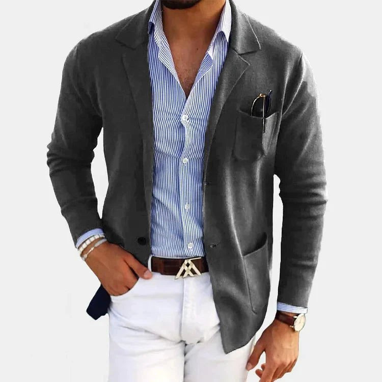 Connor | Men's Tailored Blazer with Notch Lapels, Classic Suit Jacket | Dressific | Verde