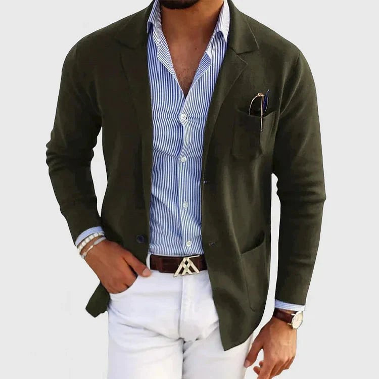 Connor | Men's Tailored Blazer with Notch Lapels, Classic Suit Jacket | Dressific | Marrón