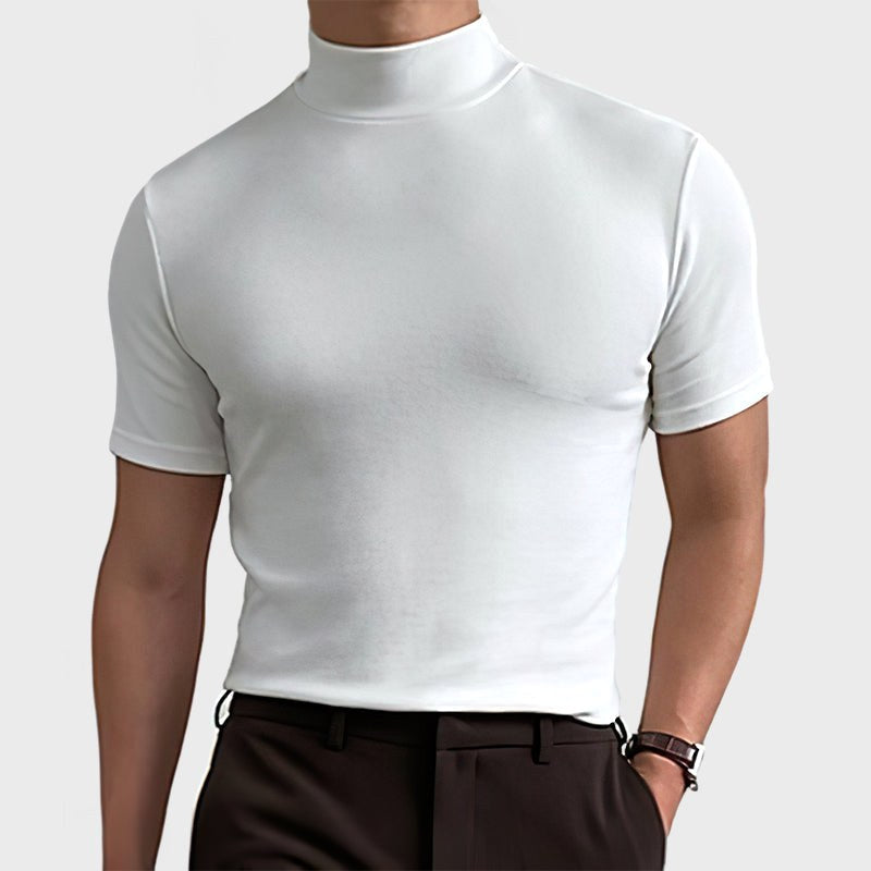 Corey | Men's Stretch Cotton T-Shirt, Soft Everyday Tee | Dressific | Zwart
