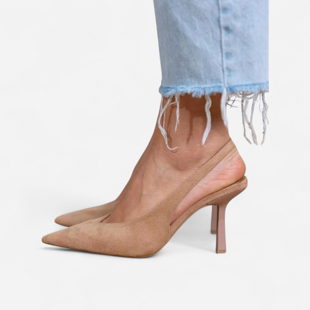 Danika | Women's Orthopedic Heels, Supportive Dress Heels | Dressific | Beige