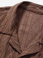 Darcy | Men's Textured Camp Collar Shirt, Relaxed Short-Sleeve Shirt | Dressific
