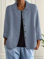 Denise | Women's Classic Light Long Sleeve Top - Blue