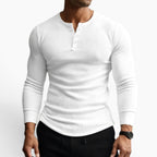 Dylan | Women's Fitted Ribbed Cotton Shirt, Button Collar Blouse | Dressific | Gris