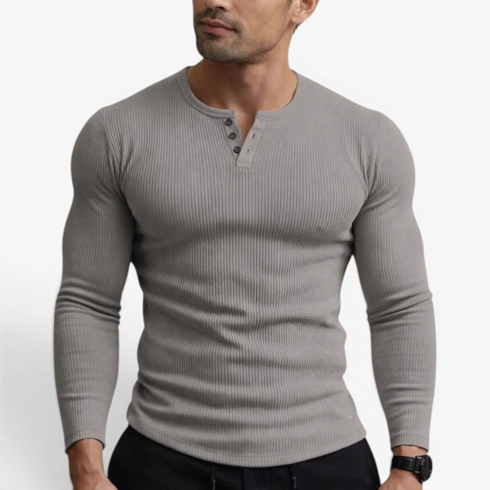 Dylan | Women's Fitted Ribbed Cotton Shirt, Button Collar Blouse | Dressific