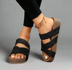 Eliza | Women's Orthopedic Sandals, Padded Insole Sandals | Dressific | Black