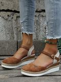 Emily | Women's Orthopedic Woven Cushioned Sandals - Brown