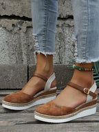 Emily | Women's Orthopedic Woven Cushioned Sandals - Brown