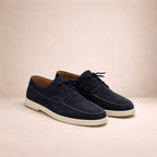 Ethan | Men's Suede Loafers with Lace-Up Fastening, Closed-Toe Loafers | Dressific