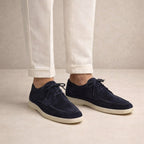 Ethan | Men's Suede Loafers with Lace-Up Fastening, Closed-Toe Loafers | Dressific