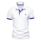 Finn | Men's Classic Polo Shirt, Contrast-Trim Casual Shirt | Dressific