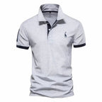 Finn | Men's Classic Polo Shirt, Contrast-Trim Casual Shirt | Dressific