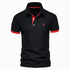 Finn | Men's Classic Polo Shirt, Contrast-Trim Casual Shirt | Dressific