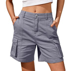 Florence | Women's Cargo Shorts with Lateral Pockets, Relaxed-Fit Shorts | Dressific