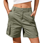 Florence | Women's Cargo Shorts with Lateral Pockets, Relaxed-Fit Shorts | Dressific