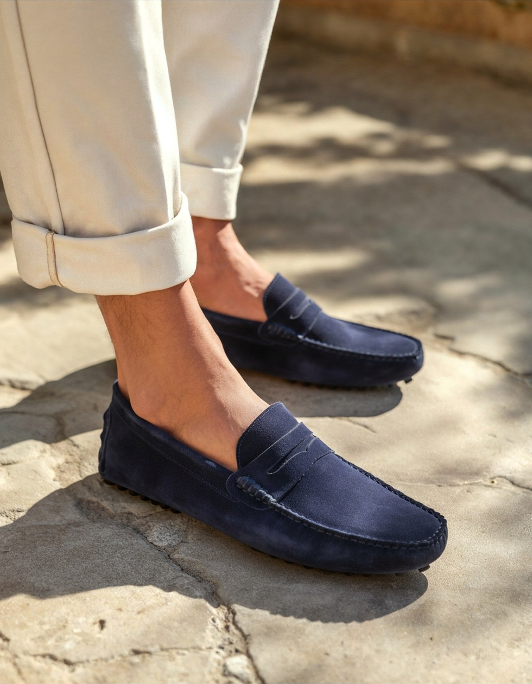Flynn | Men's Suede-Effect Loafers, Slip-On Comfort Loafers | Dressific