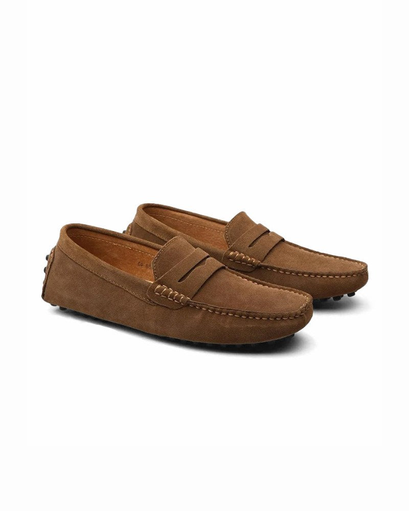 Flynn | Men's Suede-Effect Loafers, Slip-On Comfort Loafers | Dressific