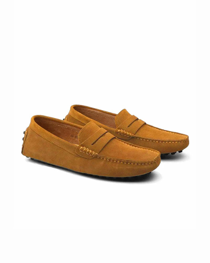 Flynn | Men's Suede-Effect Loafers, Slip-On Comfort Loafers | Dressific