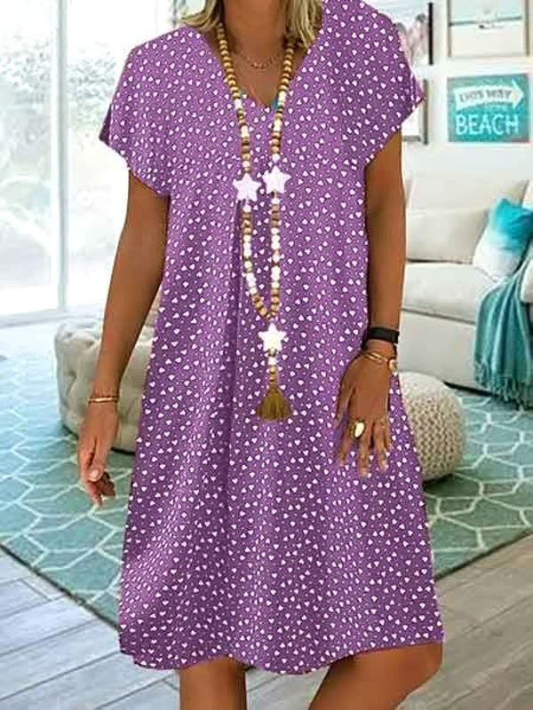 Georgia | Women's Lightweight Summer Dress, Polka Dot Midi Dress | Dressific
