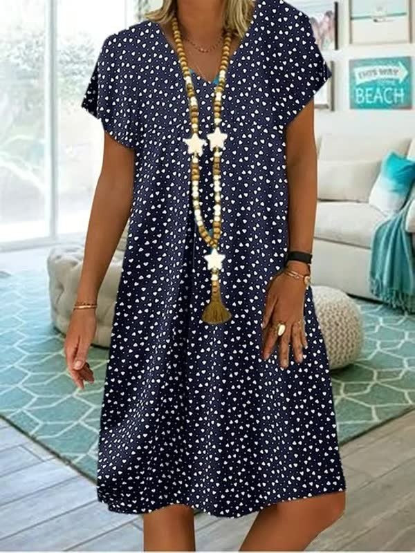 Georgia | Women's Lightweight Summer Dress, Polka Dot Midi Dress | Dressific