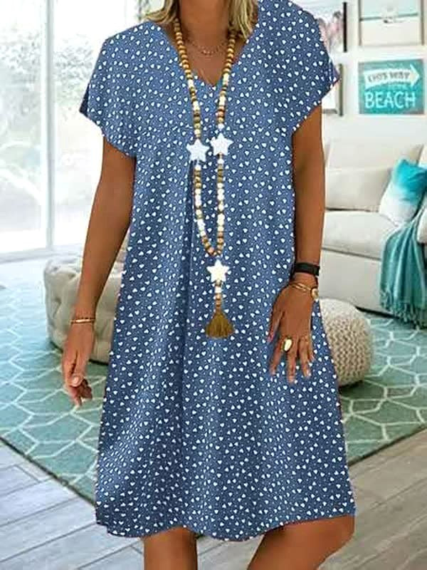 Georgia | Women's Lightweight Summer Dress, Polka Dot Midi Dress | Dressific