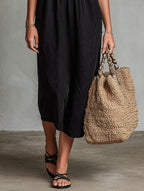 Hadley | Women's Faux Suede Embroidered Midi Dress, Flattering Summer Dress for Holidays and Everyday Wear, Flattering Summer Dress for Holidays and Everyday Wear - image 3